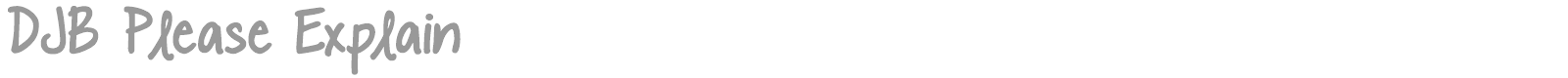 DJB Please Explain font preview